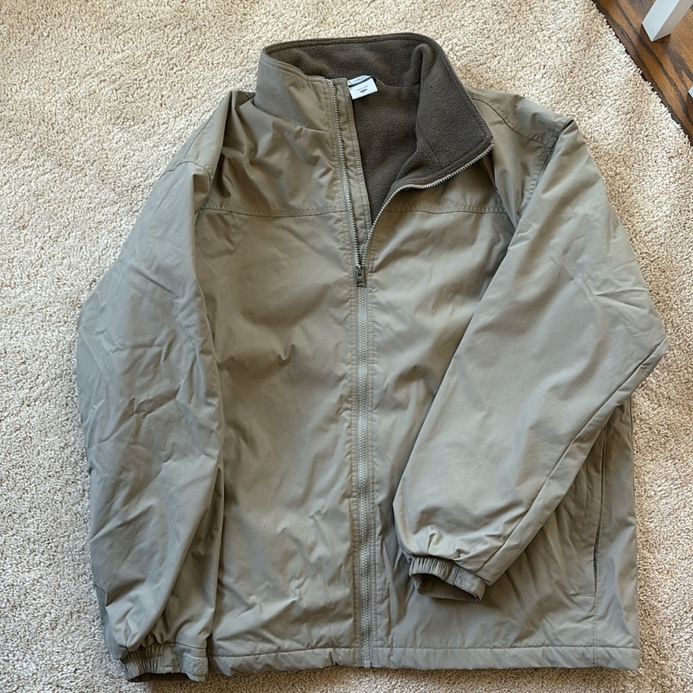 Columbia men’s tan lightweight fleece lined jacket